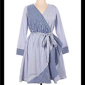 Lane Bryant blue and white dress beauticurve